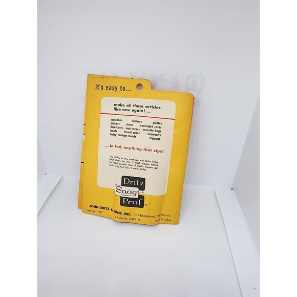 Vintage Dritz Metal Zipper Repair Kit Unused New Old Stock Sewing - Picture 3 of 3